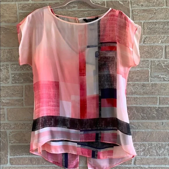 WHBM Colorblock Double Layer Top - Picture 3 of 10